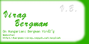 virag bergman business card